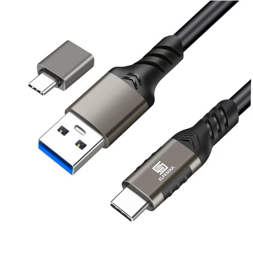 Elfesoul USB C Cable 6.6ft, USB A to USB C Cable USB 3.1 USB 3.2 Gen2 10Gbps Data Charger Cord for Samsung Galaxy S24 S23 S22 S21 S20 S10 S9 S8+, Note 20 10, A80 A70 A50 and iPhone 15/15 Pro, No Braided.