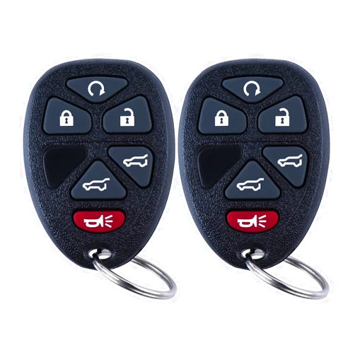 VERYOH Replacement Compatible for 2007-2014 Chevy Tahoe/Suburban/Cadillac Escalade/GMC Yukon Keyless Entry Car Key Remote Control That Use 6 Button 15913427 OUC60270 OUC60221, Self-Programming-Pack of 2