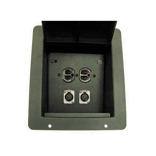 Pro-Craft ProCraft Pro Audio Recessed Pocket Floor Box.1 AC Duplex 2 Channel Any Config