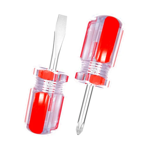 Buspoll Stubby screwdriver, Small screwdriver, flat/Phillips/short screwdriver(6x38mm)