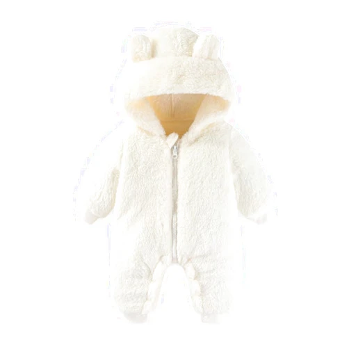 UVIPC Baby Newborn Bear Fleece Snowsuit Winter Coat Warm Hooded Jumpsuit for Baby boy girl