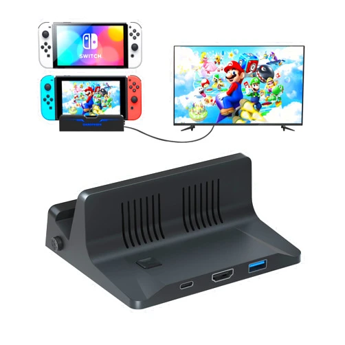 G-ennos Nintendo Switch Dock, 4K60Hz HDMI 2.0 TV Docking Station - Replacement for Official Switch Base with HDMI and USB 3.0 Ports