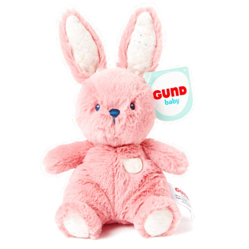 GUND Baby Oh So Snuggly Littles Bunny Rabbit, Small Stuffed Animals, Bunny Stuffed Animal, Plush Toys for Infants and Toddlers, Pink, 7”