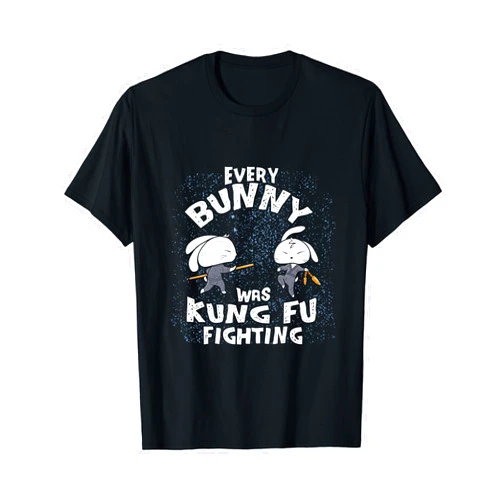 BCC Happy Easter Shirts & Egg Hunt Basket Stuffer Every Bunny Was Kung Fu Fighting Ninja Easter Bunnies Rabbit T-Shirt