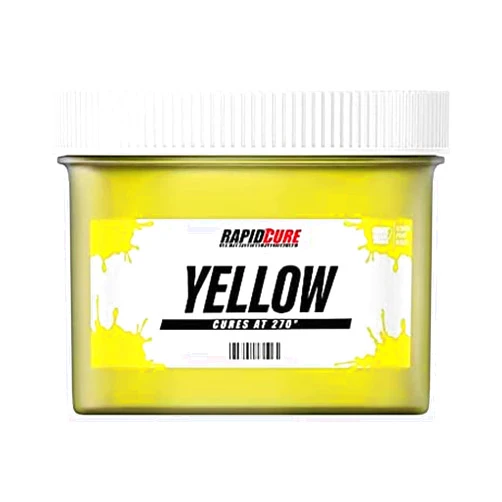 Screen Print Direct Rapid Cure® Screen Printing Ink Yellow (8oz.) - Plastisol Ink for Screen Printing, Fast Curing Fabric Paint - Screen Print Direct®, USA Made