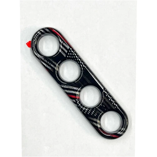 Jam Handle The Original, Automotive Door Closer Grip for Cars and Trucks, Easy to Install, Made in USA (4-Hole Hydrodip) (Redline American Flag)