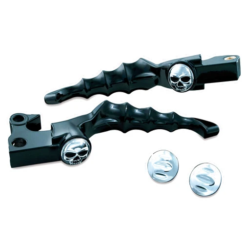 Kuryakyn 1091 Motorcycle Handlebar Accessory: Zombie Clutch and Brake Trigger Levers for 2008-16 Harley-Davidson Motorcycles with Cable Clutch, Gloss Black, 1 Pair