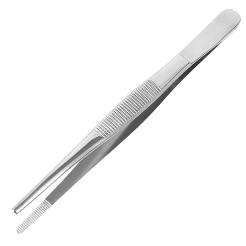 MABIS Surgical Tweezers and Dressing Forceps, 5.5 inches long, Serrated, Stainless Steel