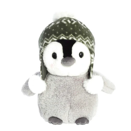 Aurora® Festive Holiday Chillin' Chick™ Chiyu Stuffed Animal - Seasonal Cheer - Heartwarming Gifts - Gray 10 Inches