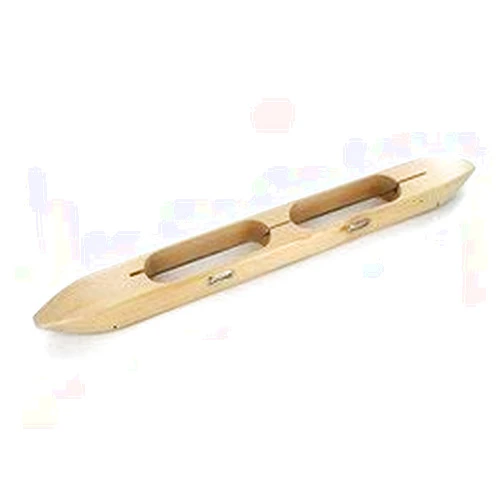 Zymise Toika Open Bottom Double Bobbin Boat Shuttle with Rollers for Weaving, 16 Inch
