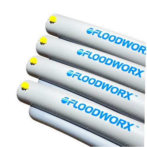 FLOODWORX Reusable Flood Barrier & Water Diverter | No Sand Bags, Reusable Flood Protection | Protects Home, Garage, Driveway & Doorway | Flood Prevention Tool | Fast Setup - 4ft x 6in
