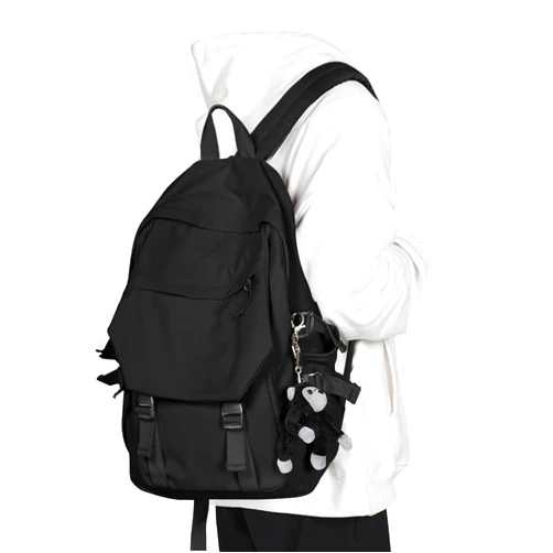 Coowoz Casual Daypack Large upgraded version College Laptop Backpack for Men Women Water Resistant Lightweight School Bag Travel Rucksack Sports High Middle Bookbag girls Size L(Black)