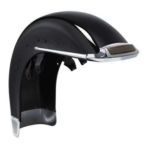 TCMT Front Fender w/Trims & Smoke Tip Light Assembly Set Fit For Harley Touring FLHT Electra Glide Classic 89-13 Road King Custom 04-06 Tri Glide Ultra Classic 09-13 Painted Black