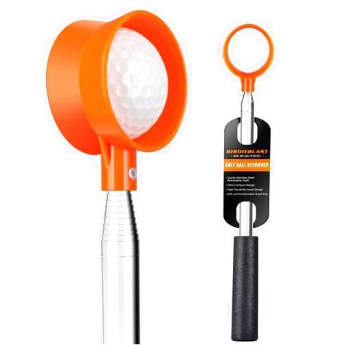 BIRDIEBLAST Golf Ball Retriever Telescopic for Water, 9Ft/12Ft/9.01Ft/16.3Ft/20Ft Stainless Steel Golf Ball Retriever, Professional Golf Ball Retriever
