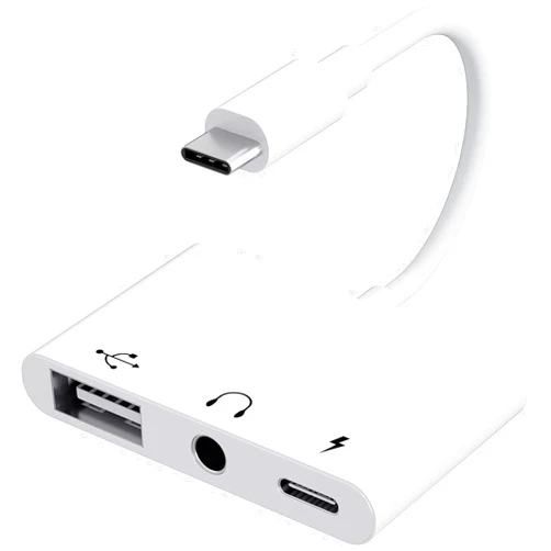 UWECAN USB C to USB Adapter, 3 in 1 USB C to USB A OTG Adapter with 3.5mm Headphone Audio Jack and Fast Charging Port, USB-C Splitter Compatible with Most Type-C Phones,Laptops,iPad Pro, iPhone 15