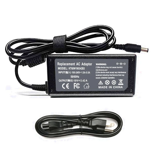 ZAYAUPVL 65W 19V 3.42A Laptop Charger for Toshiba Satellite C55 C55D C55T C655 C655D C675 C855 C855D L55 L655 L675 L745 L755 L775D L855 P755 P845T P855 P875 Portege Z30 Z930 Z830 Power Supply Cord