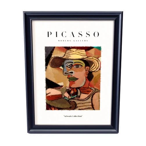 ANERZA Framed Picasso Canvas Wall Art Decor, Abstract Wall Prints for Bedroom Bathroom Office, Posters for Living Room Aesthetic, Nature Painting Artwork