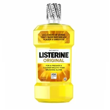 Listerine Original Oral Care Antiseptic Mouthwash with Germ-Killing Formula to Fight Bad Breath, Plaque and Gingivitis, 500 mL ( Packs of 3)