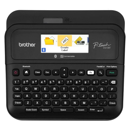 Brother P-Touch PT- D610BT Business Professional Connected Label Maker | Connect and Create via Bluetooth® on TZe Label Tapes up to ~1 inch, White