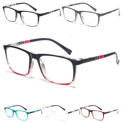 TRENVIE 6 Pack Reading Glasses for Men Blue Light Blocking Readers Glasses Anti Eyestrain Men Women Computer Eyeglasses