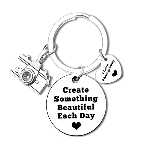 Dabihu Photographer Gift Keychain I Love Photography Keyring Inspirational Gift for Photography Photo Lovers Photo Club Gift Christmas Birthday Gift Encouragement Jewelry