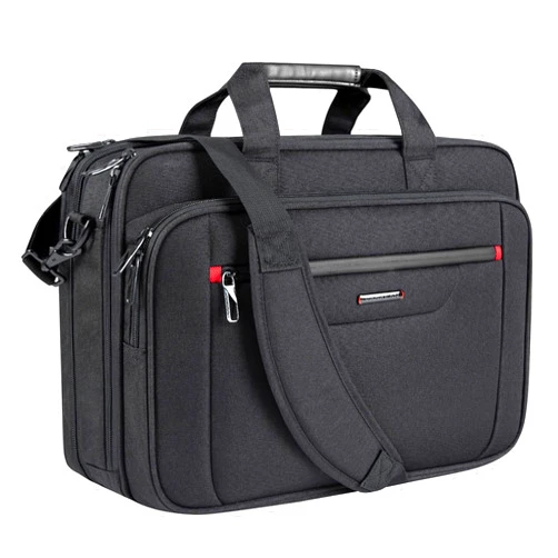 VANKEAN Laptop Briefcase Premium Laptop Case Fits Up to 17.3 Inch Business Shoulder Bag Laptop Expandable Water-Repellent Messenger Bag for Men/Women Computer Bag for Travel/Business/Black