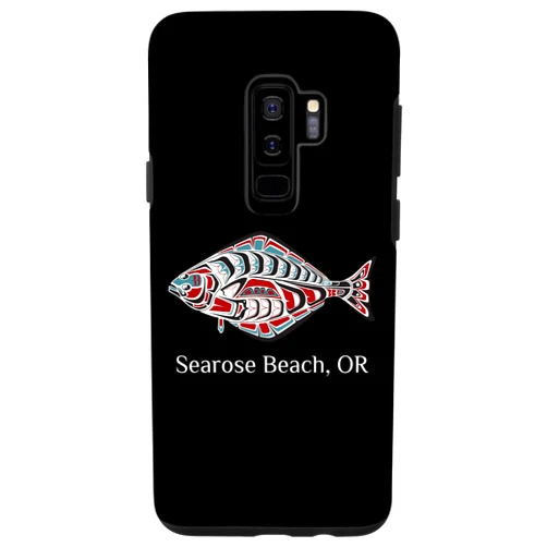 Searose Beach Oregon PNW Native American Halibut Galaxy S9+ Searose Beach Oregon Halibut PNW Native American Indian Art Case