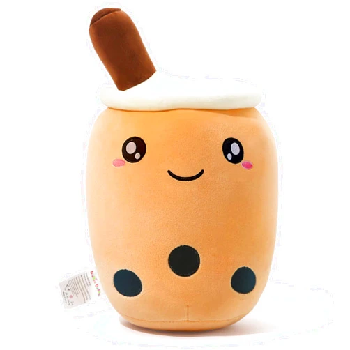 Niuniu Daddy Boba Plush 9.4in Mini Kawaii Plushies Bubble Tea Cute Squishy Pillow Soft Small Milk Tea Stuffed Animal for Kids/Girls/Boys