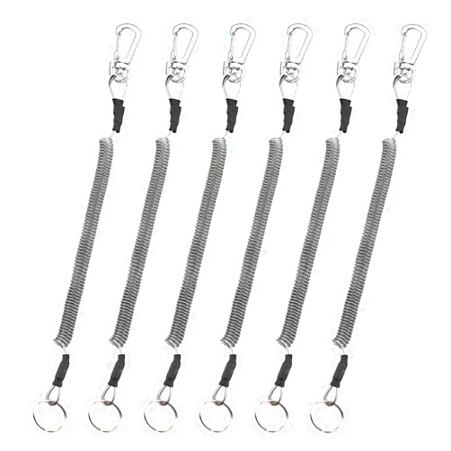 Booms Fishing T04 Fishing Lanyards Fishing Tool/Pole Safety Coil Lanyard Retractable Wire Inside Tup Cover