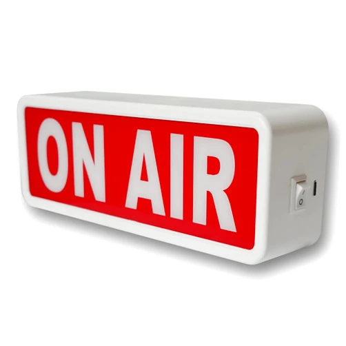 DMKYDM ON AIR Light Sign Recording Sign Studio Warning Signfor (Studio/Home Studio/Company/Desk or Wall Decor) Simple and Easy ON/Off Switch Button.Up Lighted Broadcast Warning Sign Finished