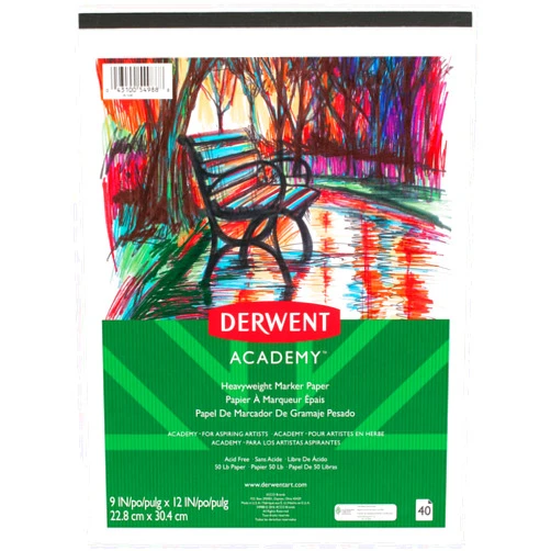 Derwent Academy Marker Paper Pad, 40 Sheets, 9