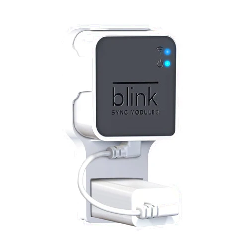Kidjoyo Wall Mount for Blink Sync Module 2 with Short Cable - Save Space - No Messy Wires - Easy Move Mount Bracket Holder for Blink Outdoor Indoor Security Camera