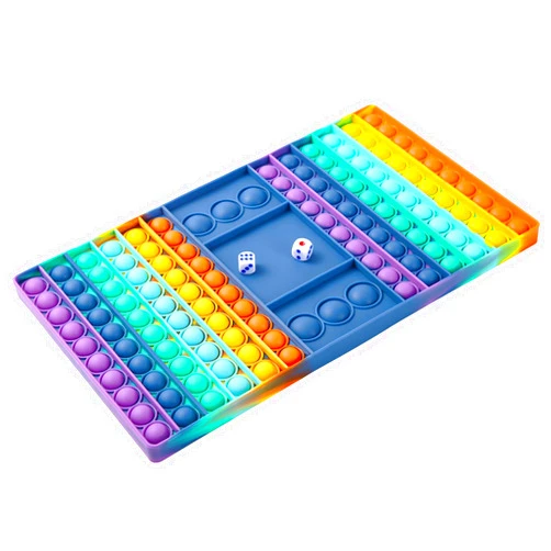 GOHEYI Pop Kids Games Fidget Toy, Pop Rainbow Chess Board Fidget Toy, Push Bubble Fidget Toy for Kids, Autism Stress Relief Toy Games Gifts for Kids