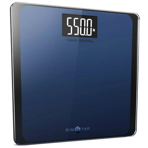 Runstar 550lb Bathroom Digital Scale for Body Weight with Ultra-Wide Platform and Large LCD Display, Accurate High Precision Scale with Extra-High Capacity