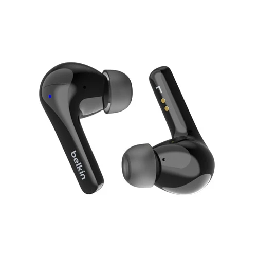 Belkin SoundForm™ Motion True Wireless Earbuds, Noise Cancelling Ear Buds with Wireless Charging Case & Dual Microphone - IPX5 Water Resistant Bluetooth Headphones for iPhone & Samsung - Black
