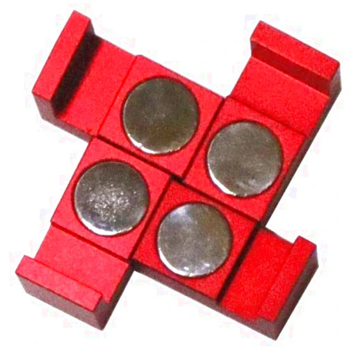 Generic CWZ (Red) Magnetic Parallel Keepers Holders. Dual Magnets! Vise,CNC, Kurt - 4set