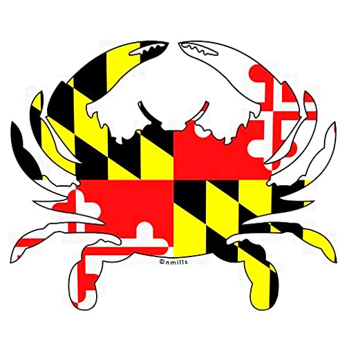 HZ Graphics Maryland Flag Crab Vinyl Decal Wall Laptop Bumper Sticker 5