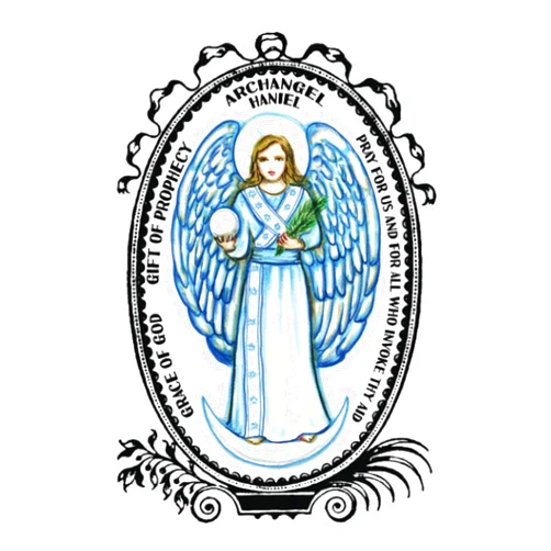 Shoushan Art Archangel Haniel Grace of God Gift of Prophecy Lined Notebook Journal