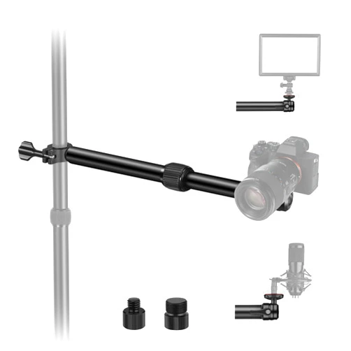 NEEWER DS001 Table Overhead Camera Mount Arm 11.8-20 inches/30-51 cm Telescopic Extension Arm for Table Stand with Ball Head Mount 1/4 Inch 3/8 Inch 5/8 Inch Screws for Webcam Camera LED Ring Light