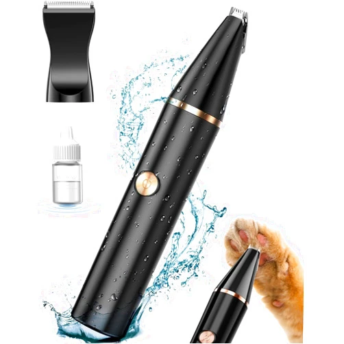 oneisall 2 Speed Cat Clippers with Double Blades, Rechargeable Cordless Small Cat Paw Trimmer, Low Noise for Trimming Dog's Hair Around Paws, Eyes, Ears, Face, Rump (Black)