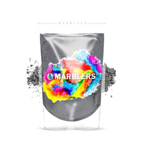 MARBLERS Gray Mica Powder Colorant [Dark Gray] 3oz (85g) | Cosmetic | Epoxy Resin Pigment | Dye | Non-Toxic, Vegan, Cruelty-Free | Lip Gloss, Nails, Body Butter | Bath Bomb, Candle & Soap Making