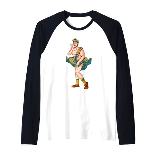 ThreadSIDE Tartan Day Scotland Scottish Kilt Sexy Dress Pose Raglan Baseball Tee