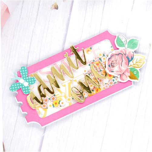 KSCRAFT Ticket Shaker Bag Topper Metal Cutting Dies Stencils for DIY Scrapbooking/Photo Album Decorative Embossing DIY Paper Cards