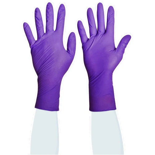 Halyard Health 50603 Model KC500 Nitrile-Xtra Powder Free Exam Gloves, Disposable, Large, Purple (Pack of 50)