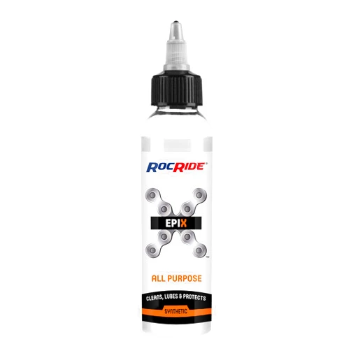 RocRide EPIX All-Purpose Bike Chain Lube. Synthetic Oil Cleans, Lubes and Protects Against Wear and Corrosion.