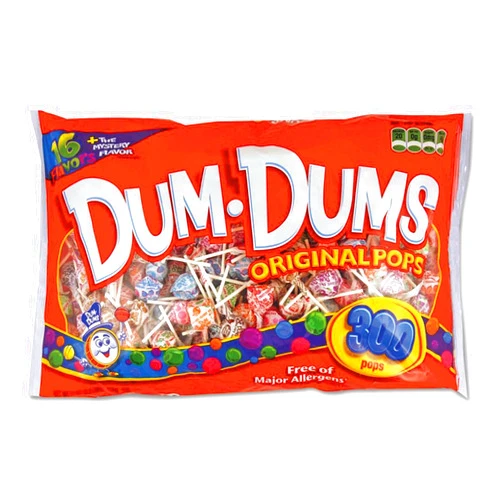 Spangler Dum-Dum-Pops, Assorted Flavors, Individually Wrapped, 300/Pack