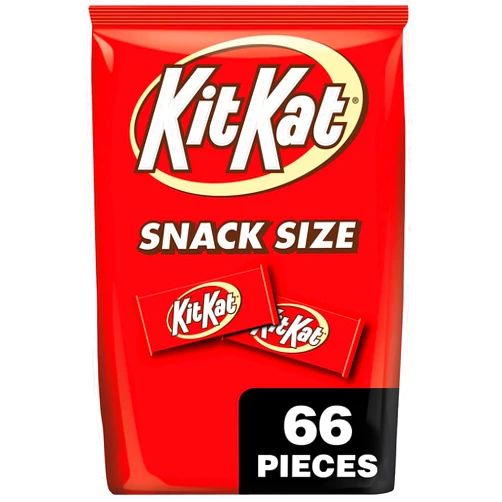 KIT KAT Milk Chocolate Wafer Snack Size, Candy Bag, 32.34 oz (66 Pieces)