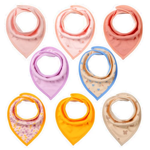 Bizzee baby Bandana Drool Bibs Drool Bibs 100% Cotton for Unisex Boys Girls Multiple Colors Baby Bib Set for Teething