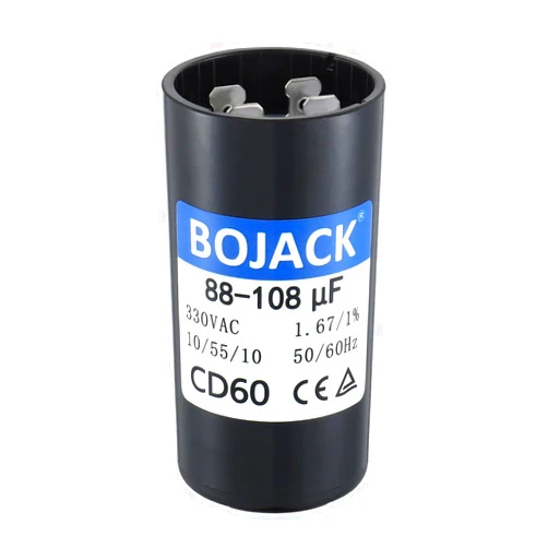BOJACK 88-108 uF/MFD 330 VAC 50/60 Hz Universal Round Start Capacitor Electric Replacement Parts