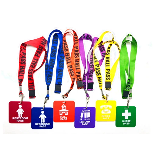 GIFTEXPRESS Hall Pass Lanyards and School Passes Set of 6